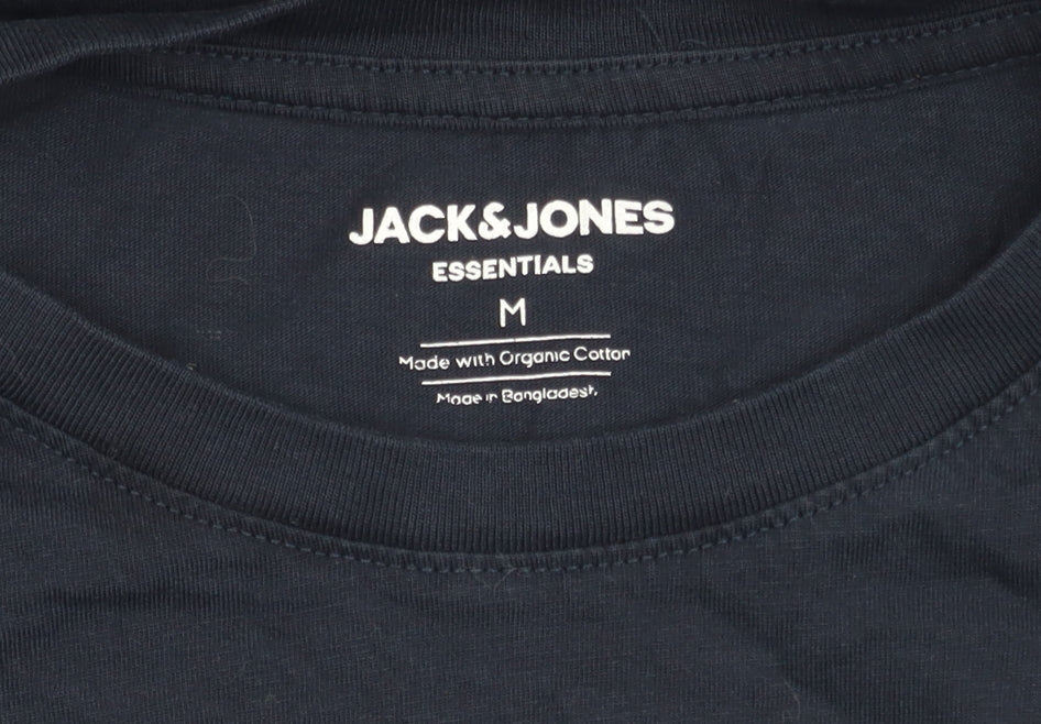 Jack & Jones Men's Blue M Organic Cotton T-Shirt