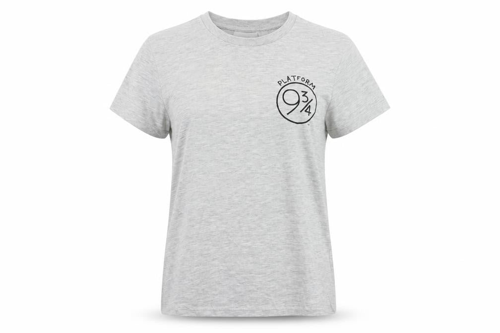 Womens UK Size 8 Harry Potter Grey Cotton Blend T-Shirt