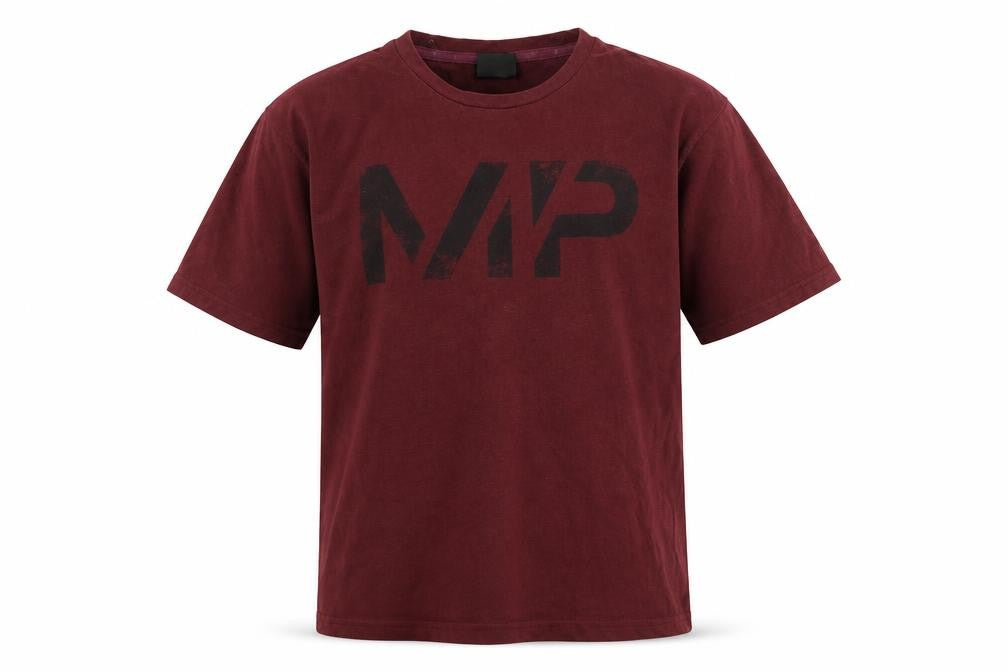 MP Men’s Red Logo T-Shirt, Size L, Solid Short Sleeve