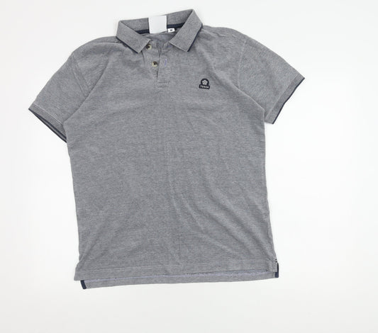 TOG24 Men’s Grey Polo Shirt, M, Short Sleeve, Cotton