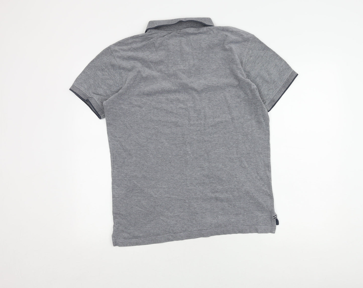 TOG24 Men’s Grey Polo Shirt, M, Short Sleeve, Cotton