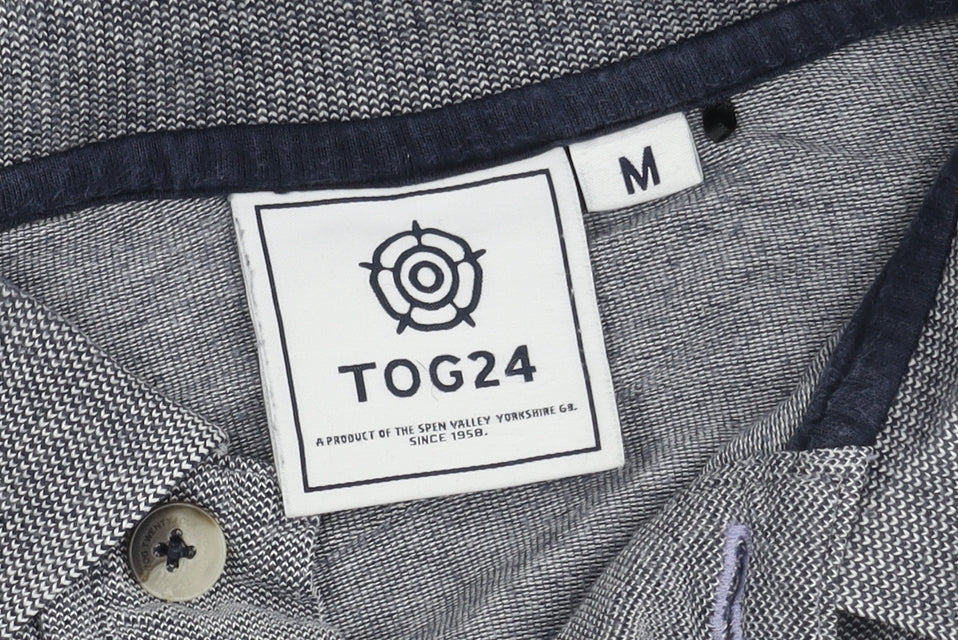 TOG24 Men’s Grey Polo Shirt, M, Short Sleeve, Cotton