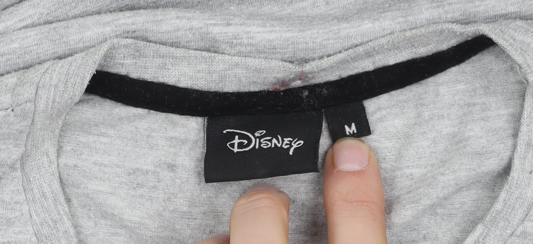 Disney Men's Grey Mickey Mouse Graphic T-Shirt Medium