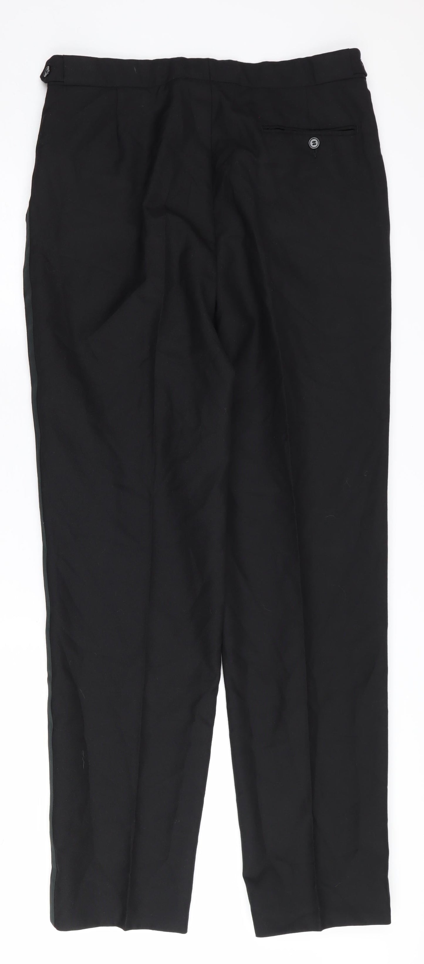 Ciro Citterio Men's Black Straight Leg Trousers 34L