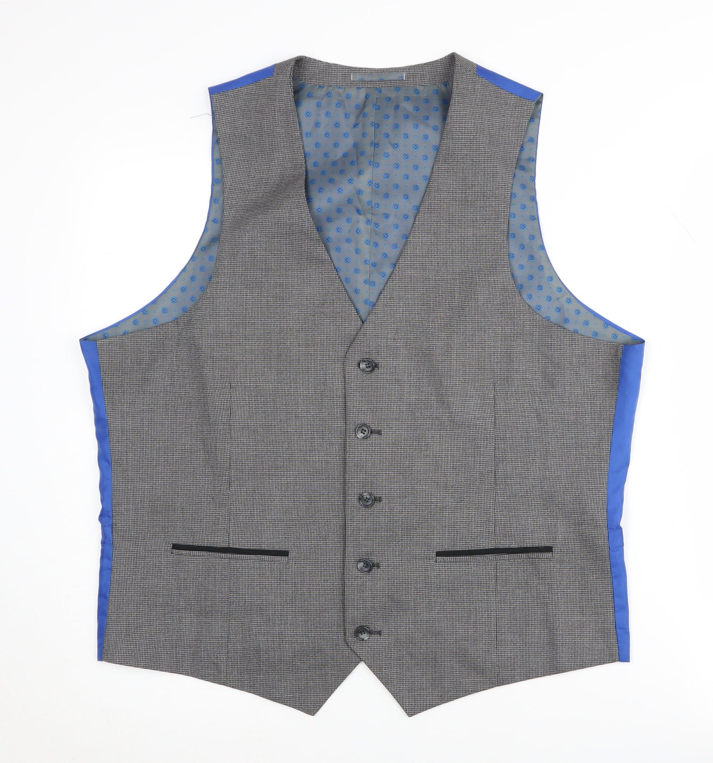 Fellini Tailored Grey Suit Waistcoat Men 42R