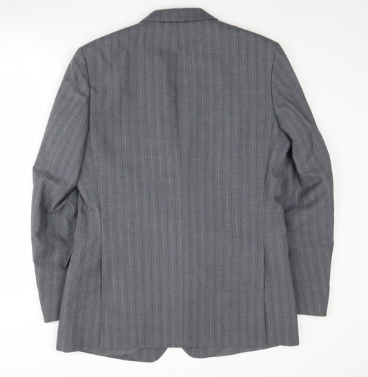 St Michael Men's Grey Single-Breasted Blazer 42R