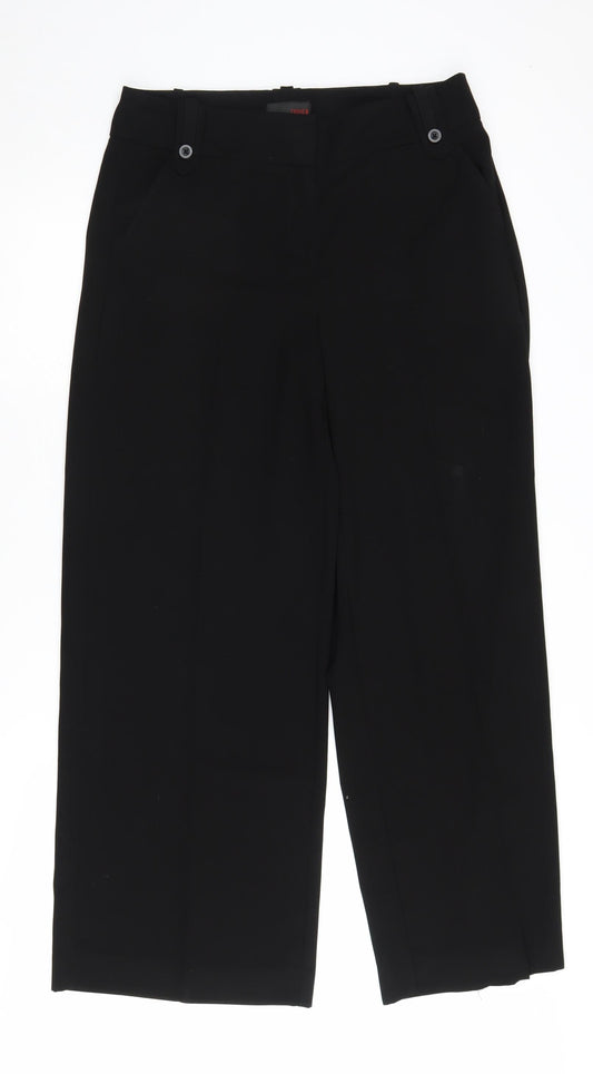Next Women's Black Trousers Size 12, Polyester, Good Condition