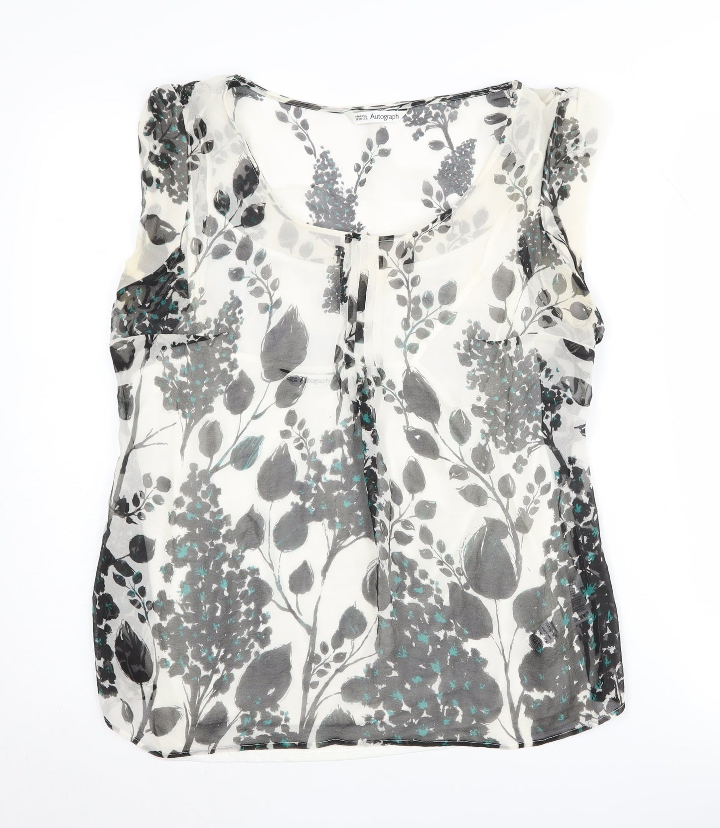 Marks and Spencer Women's Floral Silk Camisole - Size 14
