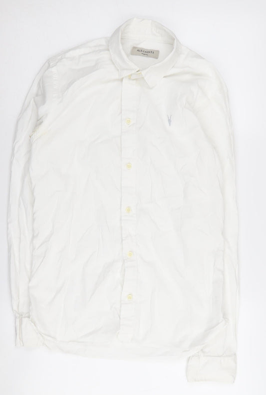 AllSaints Men's White XS Button-Up Casual Shirt