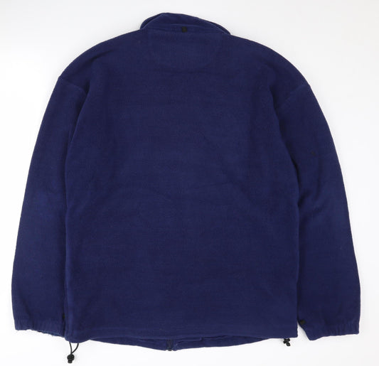 Peter Storm Men's Blue Fleece L Zip Jacket, Waterproof L