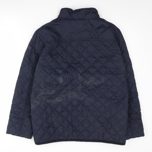 H&M Boys Blue Quilted Jacket 14 Years Lined Casual
