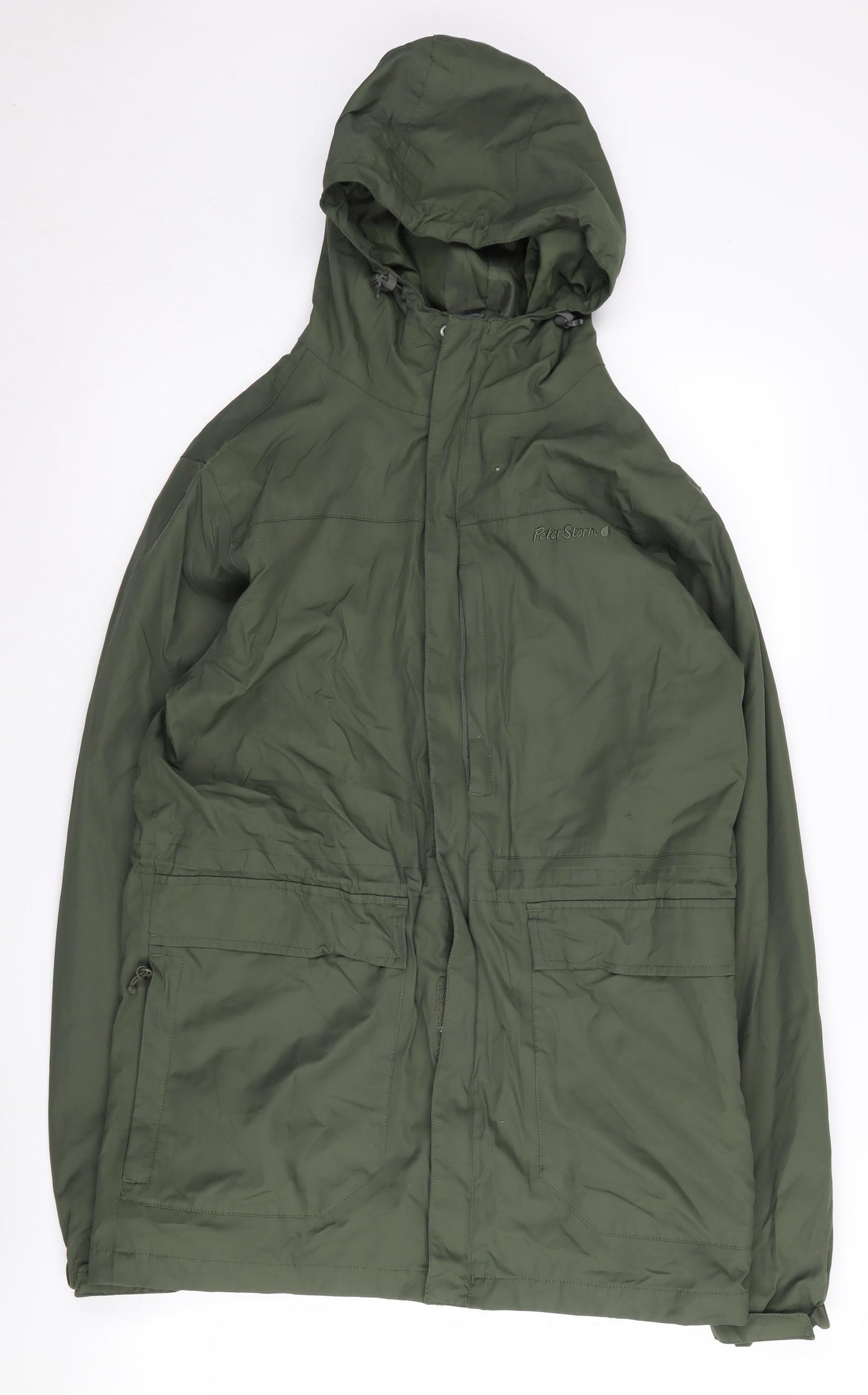 Peter Storm Men's Green Parka Jacket - M, Waterproof, Hooded