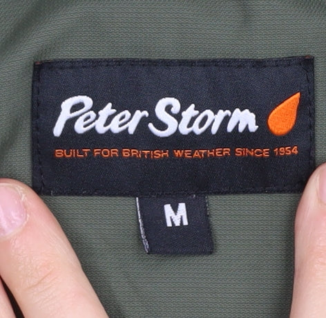 Peter Storm Men's Green Parka Jacket - M, Waterproof, Hooded
