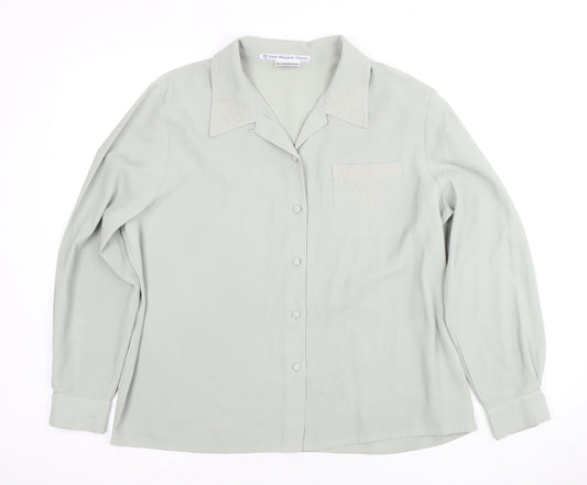 Eastex Women's Grey Long Sleeve Button-Up Shirt