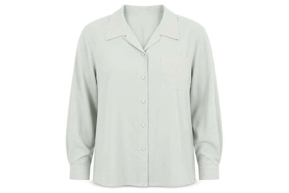 Womens UK Size 14 Eastex Grey Polyester Button-Up
