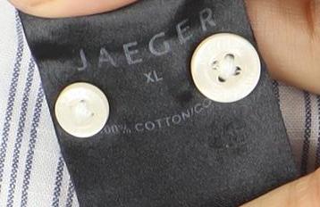 Jaeger Men's XL Blue Striped Cotton Dress Shirt