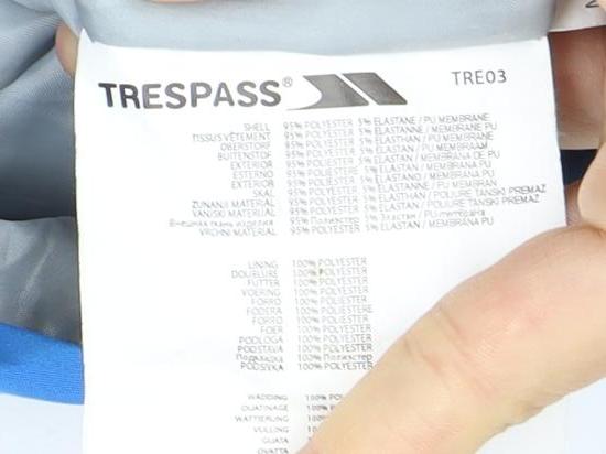 Trespass Men's Blue Waterproof Hooded Jacket 3XS