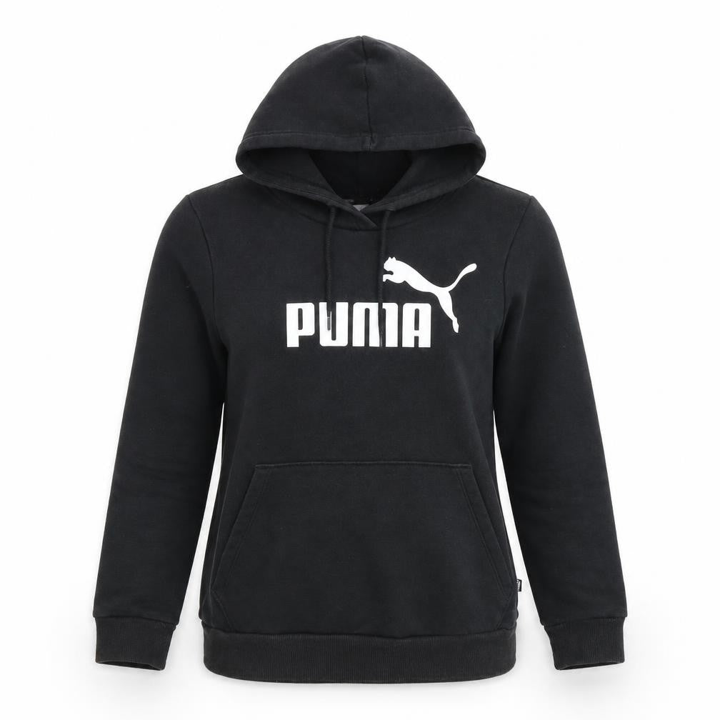 Unisex Adults UK 12 Regular PUMA Black Pullover Hoodie