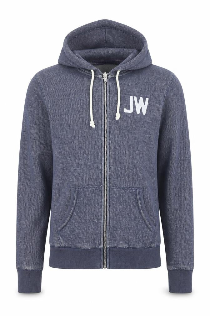 Mens UK XS Classic Jack Wills Blue Full Zip Hoodie