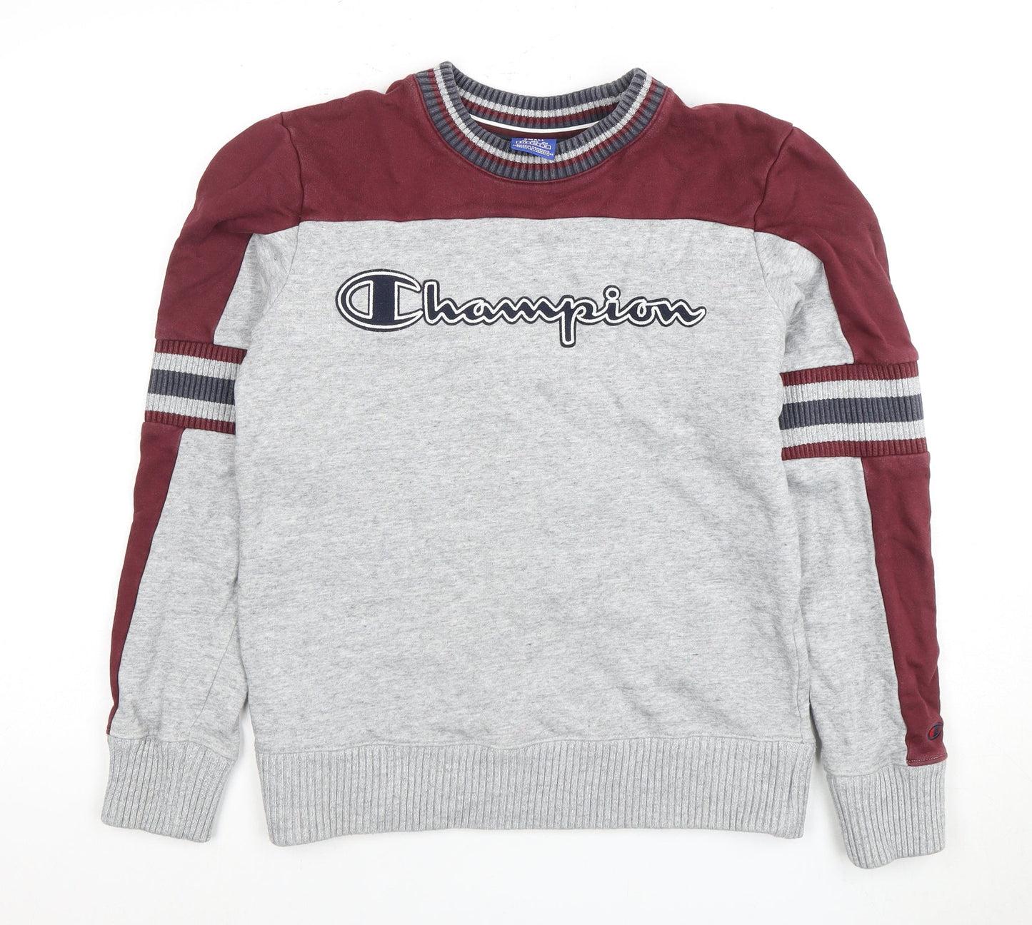 Champion Men's Grey Logo Sweatshirt, Size S