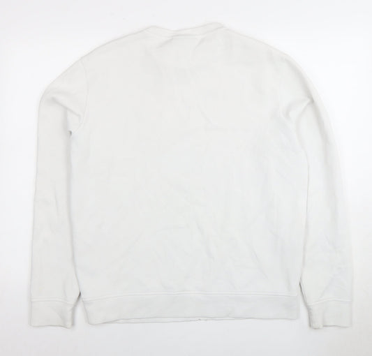 Emporio Armani Men's White Sweatshirt S Logo