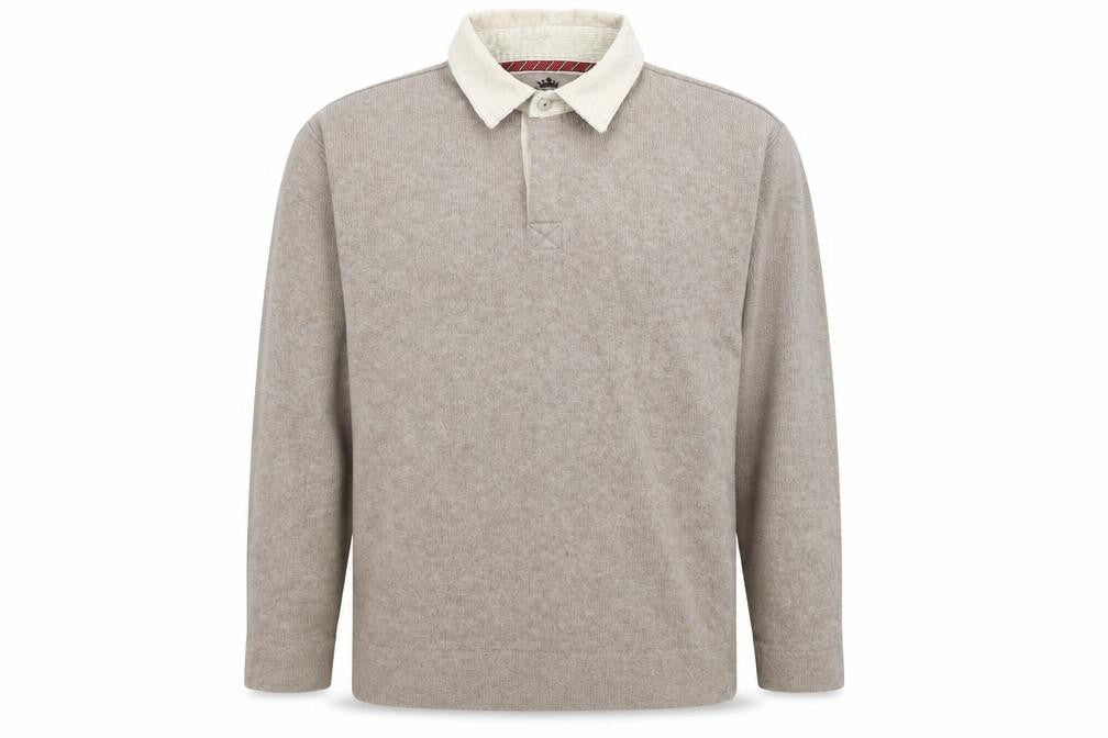 Marks and Spencer Beige Men's L Collared Pullover
