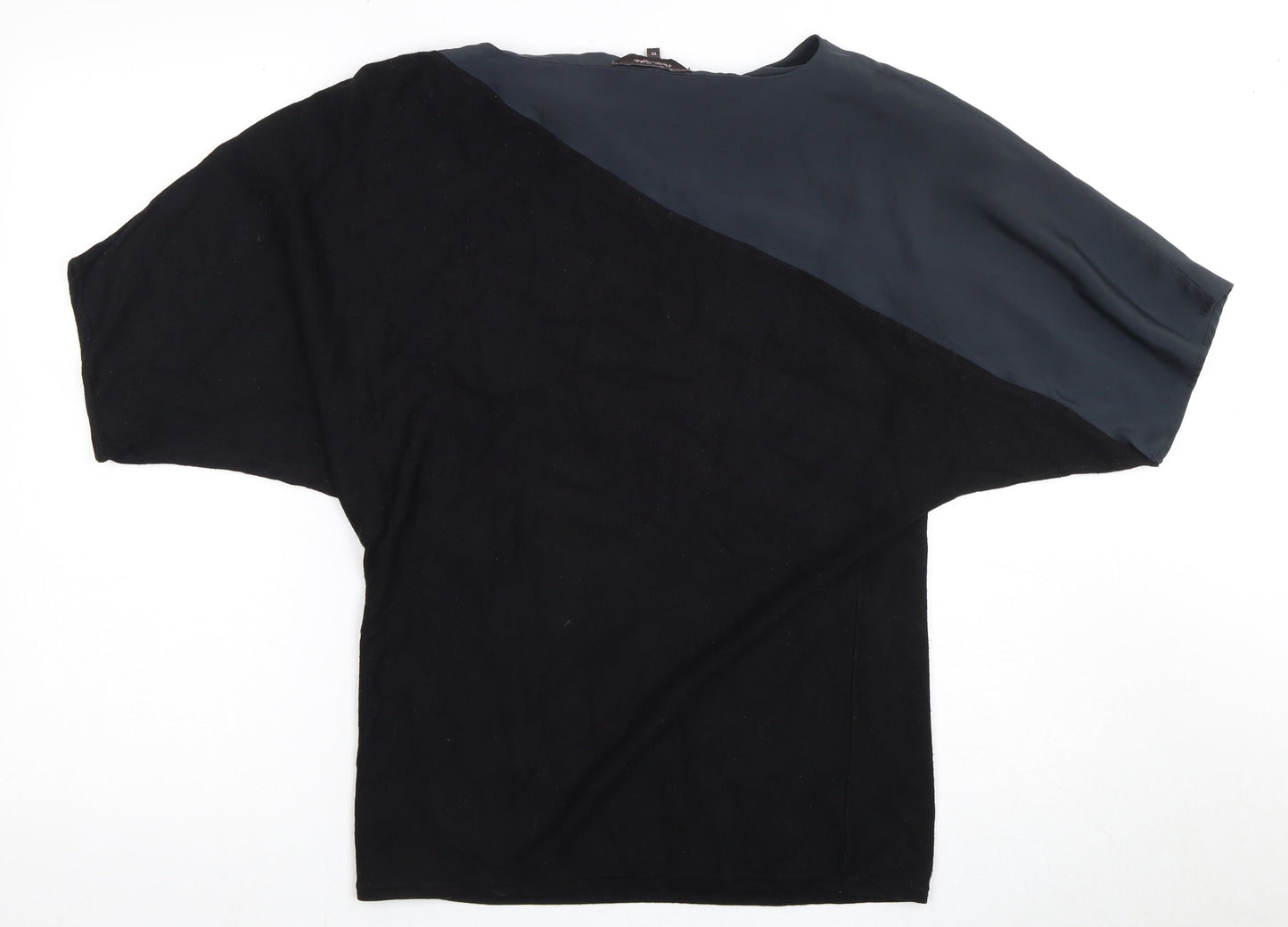 Frank Lyman Women's Black Colourblock Top, Size 10