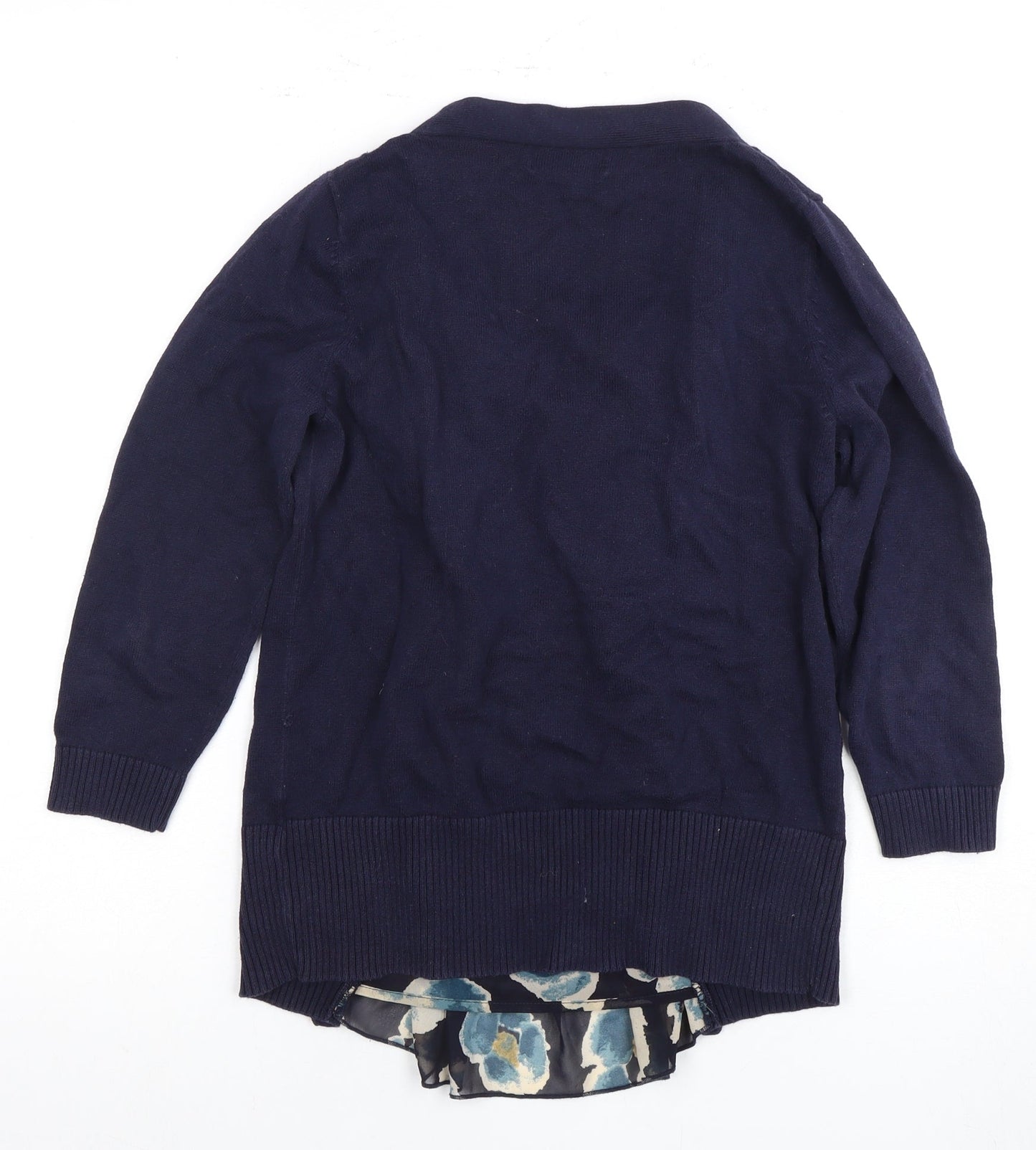 Next Women's Blue Floral Long Sleeve Tunic Blouse