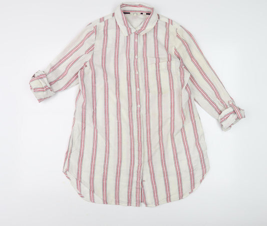 Fat Face Women's Multicoloured Striped Button-Up Shirt