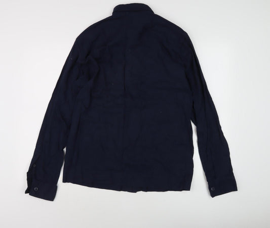 Jack & Jones Men's Blue Medium Casual Button-Up Shirt