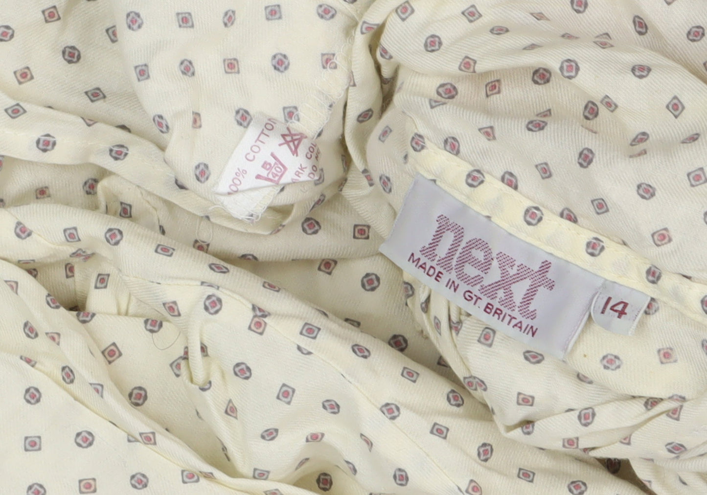 Next Women's Ivory Polka Dot Blouse Size 14