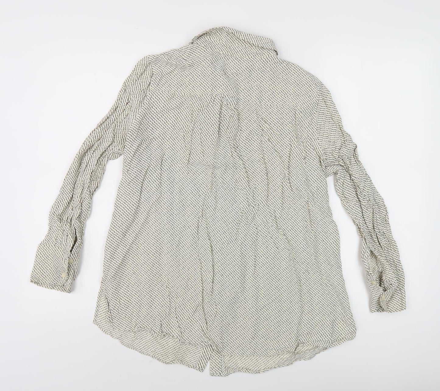Marks and Spencer Women's Ivory Button-Up Shirt Size 14