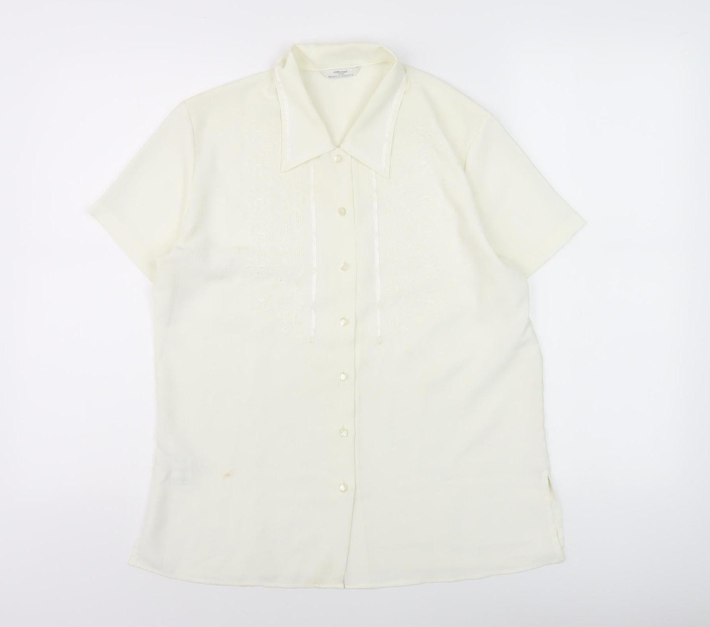Marks and Spencer Ivory Collared Button-Up Shirt