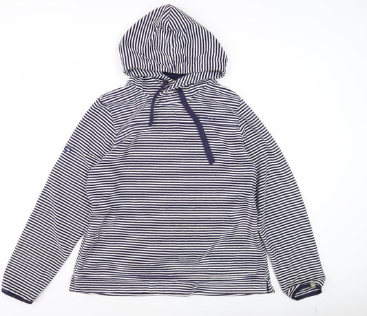 Brasher Women's Multicoloured Striped Pullover Hoodie, UK 16