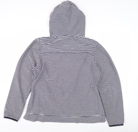 Brasher Women's Multicoloured Striped Pullover Hoodie, UK 16