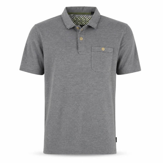 Ted Baker Grey Men's Polo Shirt Size 3 Button Accents