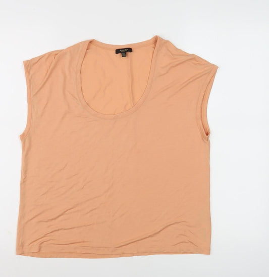 Massimo Dutti Women's Beige XS Basic T-Shirt