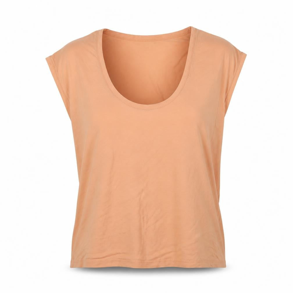 Womens UK Size XS Massimo Dutti Beige Cotton T-Shirt