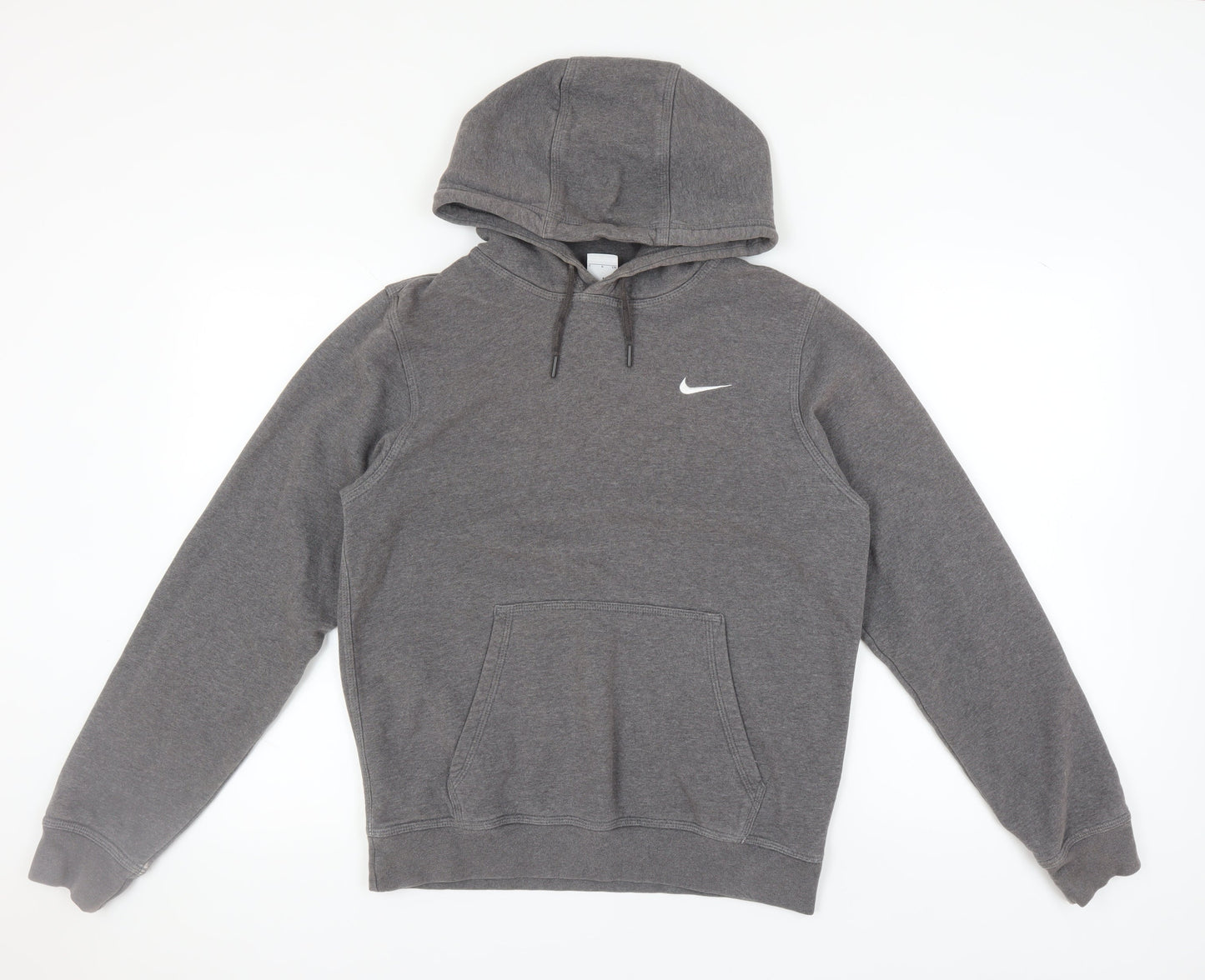 Nike Men's Grey Pullover Hoodie S Logo Hooded
