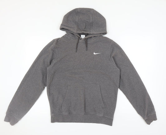 Nike Men's Grey Pullover Hoodie S Logo Hooded