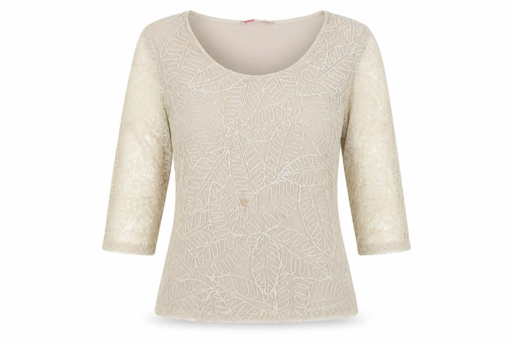 Womens UK Size M Jacques Vert Beige Polyester Blouse