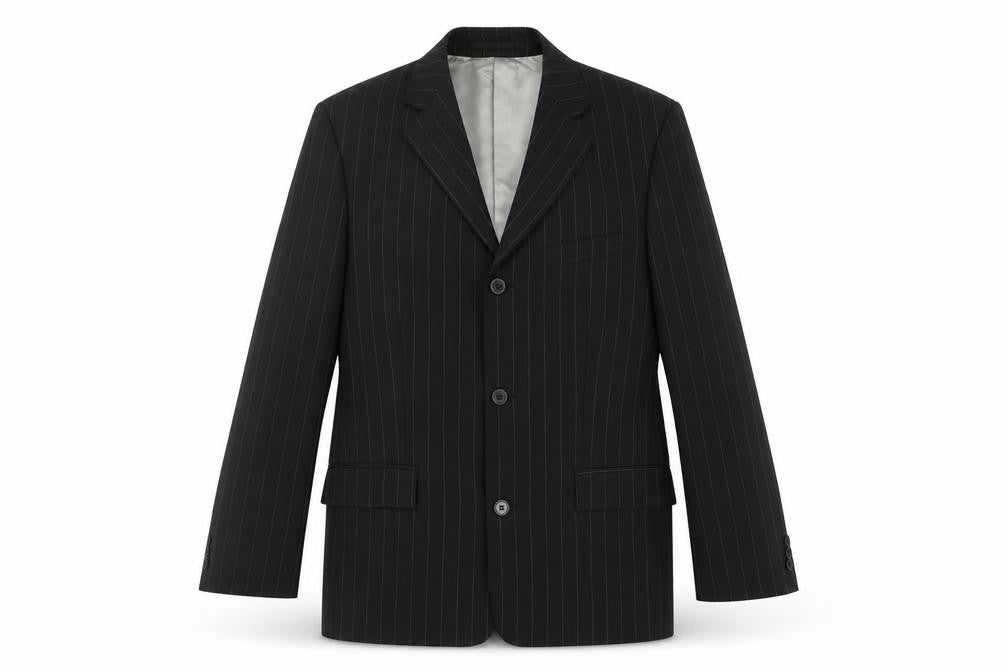 Mens 40 Chest Regular Pierre Cardin Black Two-Button Suit Jacket