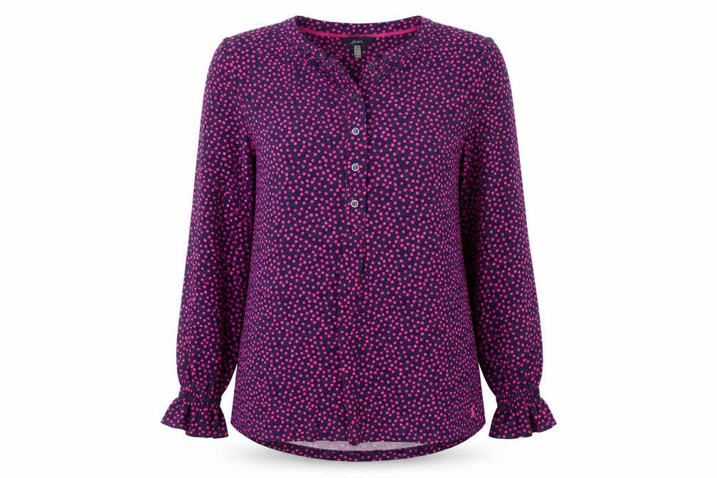 Womens UK Size 12 Joules Multicoloured Rayon Blend Blouse