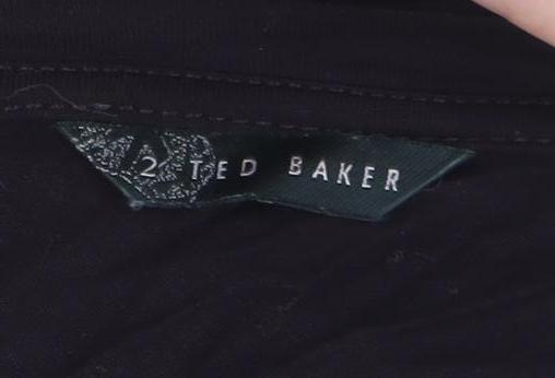 Ted Baker Women's Black Graphic T-Shirt Size 2
