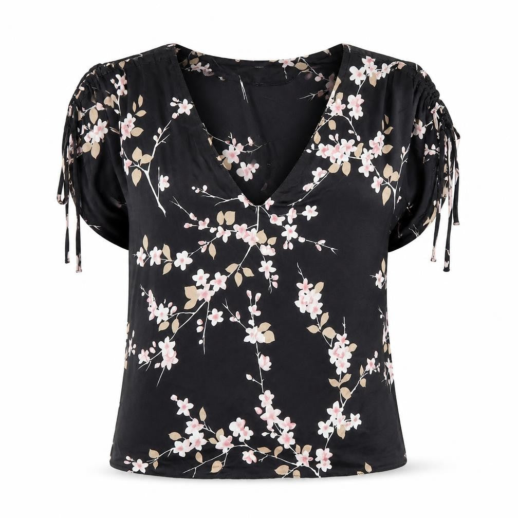 Womens UK Size 12 Karen Millen Black Acetate Blouse