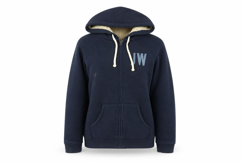 Womens UK 12 Regular Jack Wills Blue Full Zip Hoodie