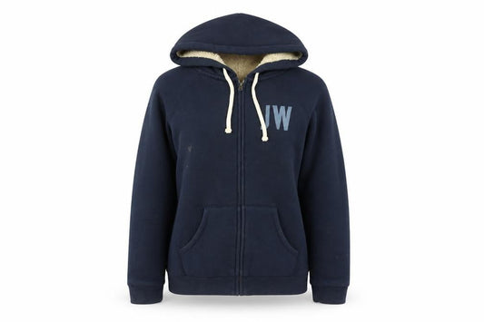 Womens UK 12 Regular Jack Wills Blue Full Zip Hoodie