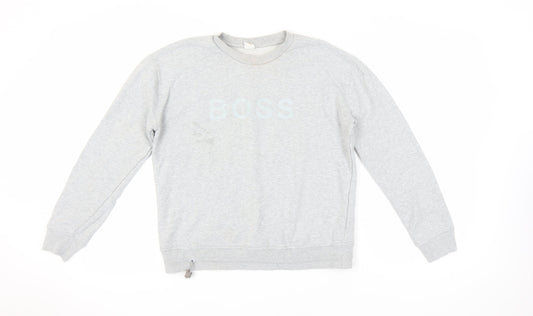 Hugo Boss Grey Crew Neck Unisex Sweatshirt M