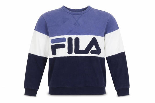 Womens UK XS Regular FILA Blue Pullover Sweatshirt