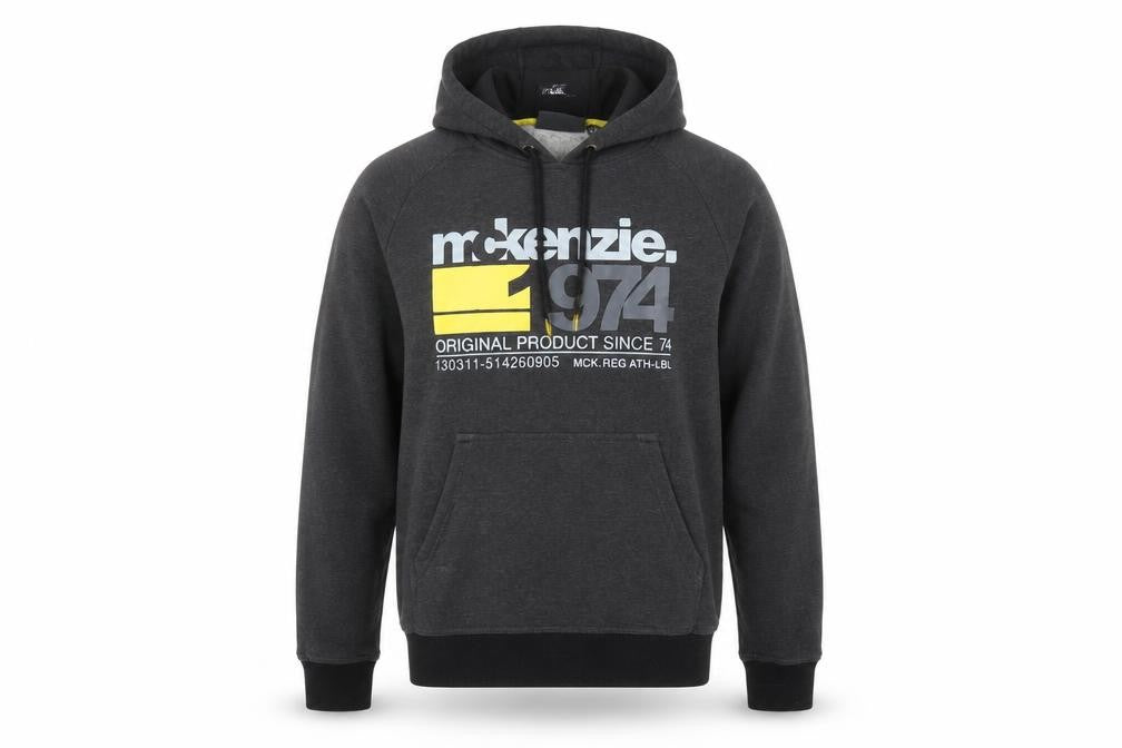Mens UK S Regular McKenzie Grey Pullover Hoodie